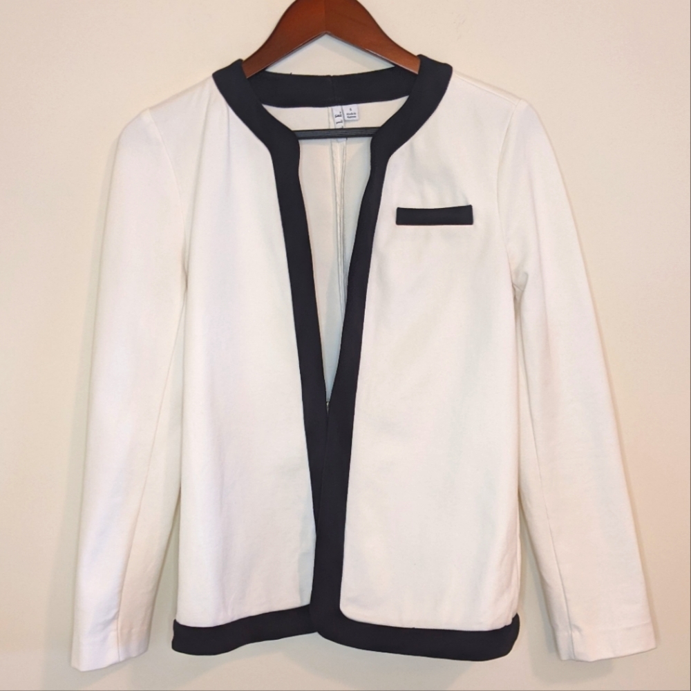 ELLE White Blazer with Black Edging